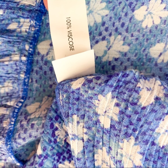 Poupette St Barth Lucy Blue Mini Dress Lace Up - Picture 8 of 8